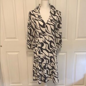 Rachel Zoe  Black and White Patterned Dress